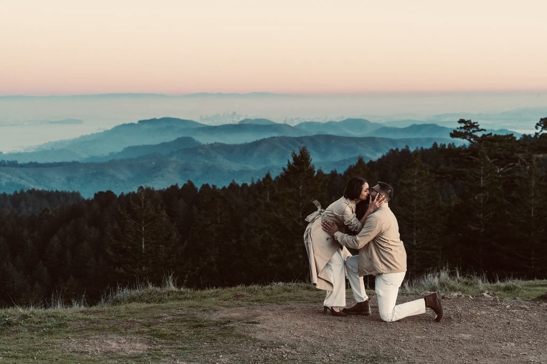 First kiss as engaged